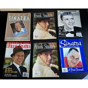 5 Frank Sinatra Vintage Magazines and 1 PB Book Tribute Memorial Issue LOT #5